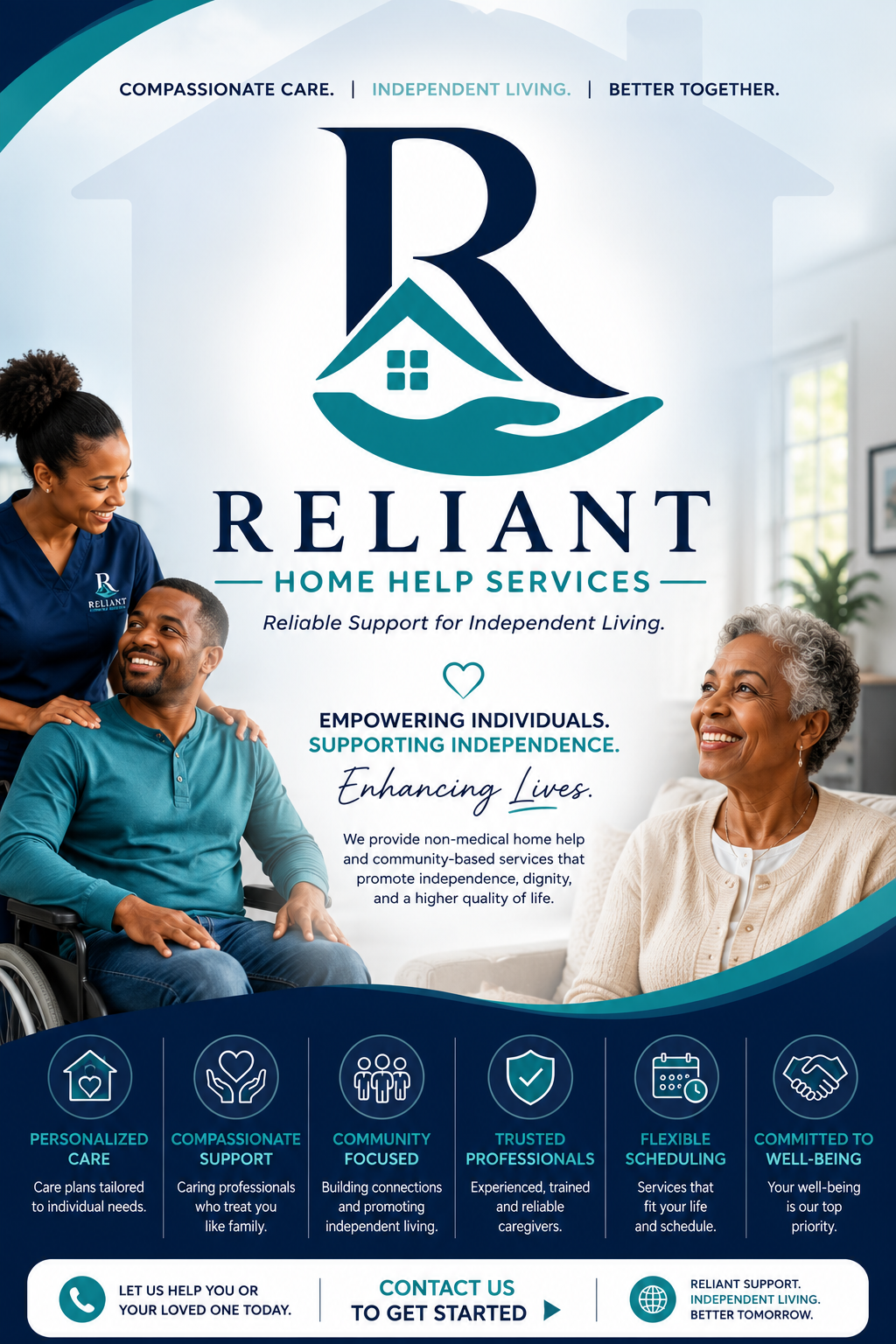 Reliant Home Help Services — Compassionate Care, Independent Living, Better Together